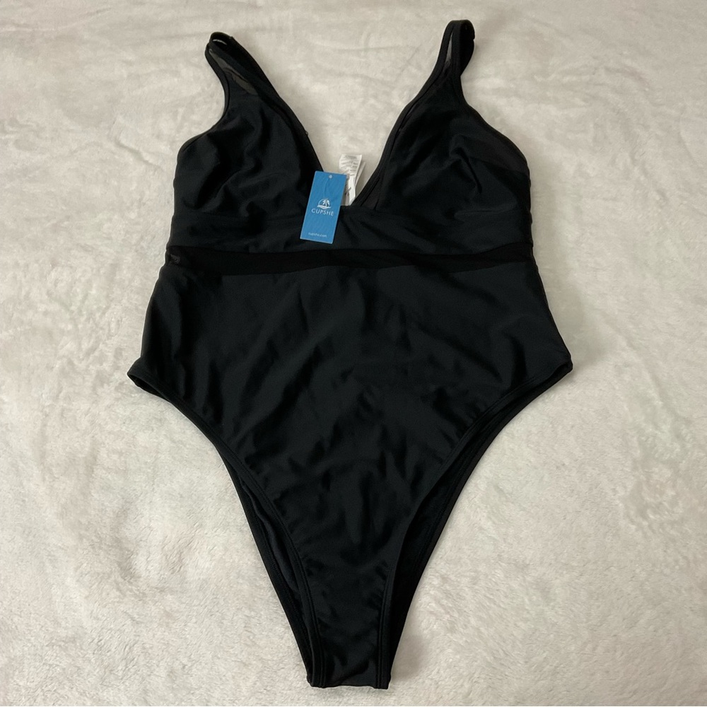 Black one piece bathing suit Size 1X - NWT - Picture 1 of 4